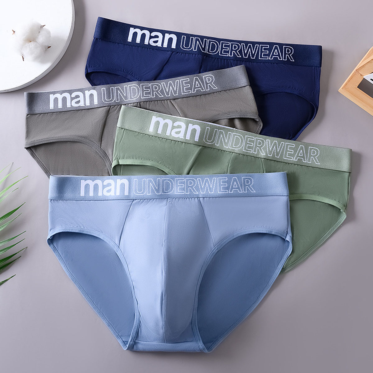 Multi Pack Underwear - 3 Pcs/Lot Men's Letter Briefs Underwear