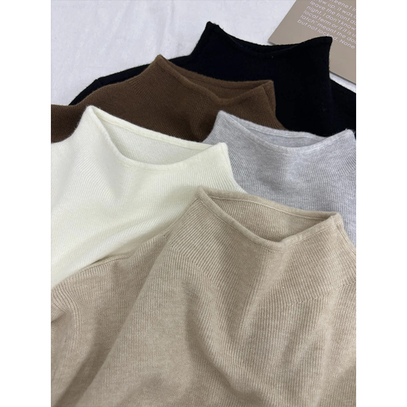 Women Swan Collar Knit Sweater - Thermal Long John ulasan dan harga