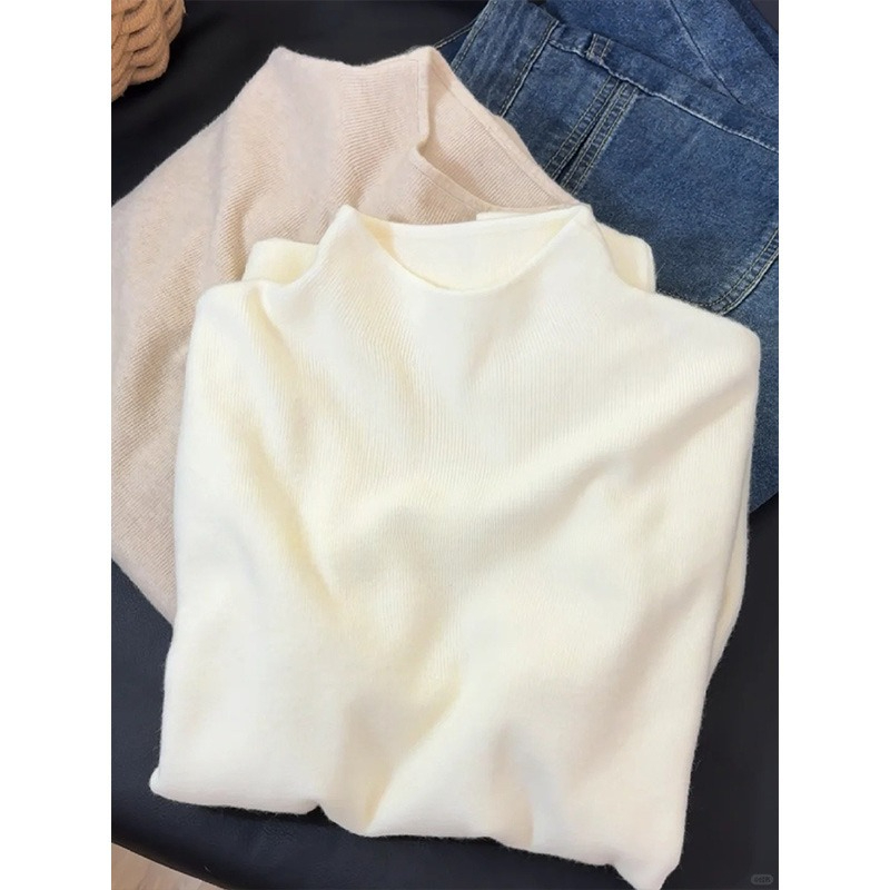 Women Swan Collar Knit Sweater - Thermal Long John ulasan dan harga