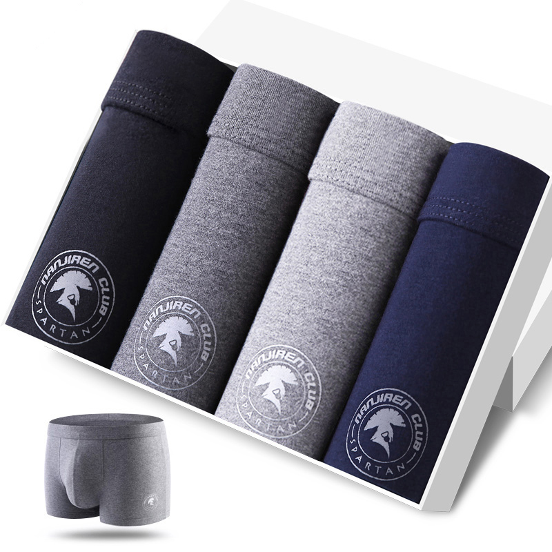 4pcs Men's Panties Sexy Shorts - Boxer Brief Pack Cotton ulasan dan harga