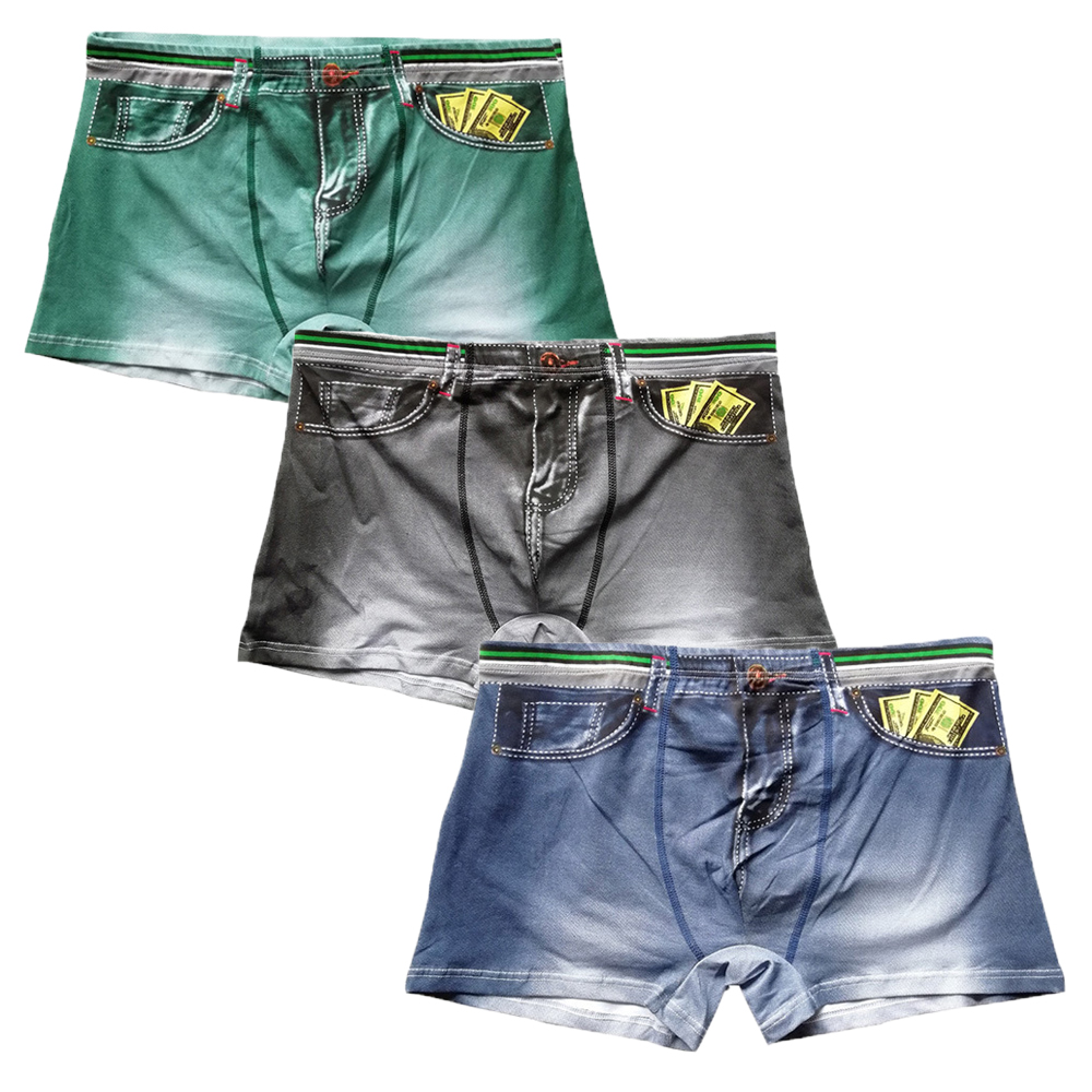 3PCS/Lots Men Boxer Shorts Den - Multi Pack Underwear ulasan dan harga