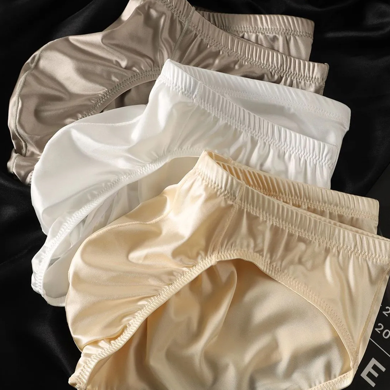 4pcs Mens Briefs Shinny Satin  - Boxer Shorts Modal ulasan dan harga